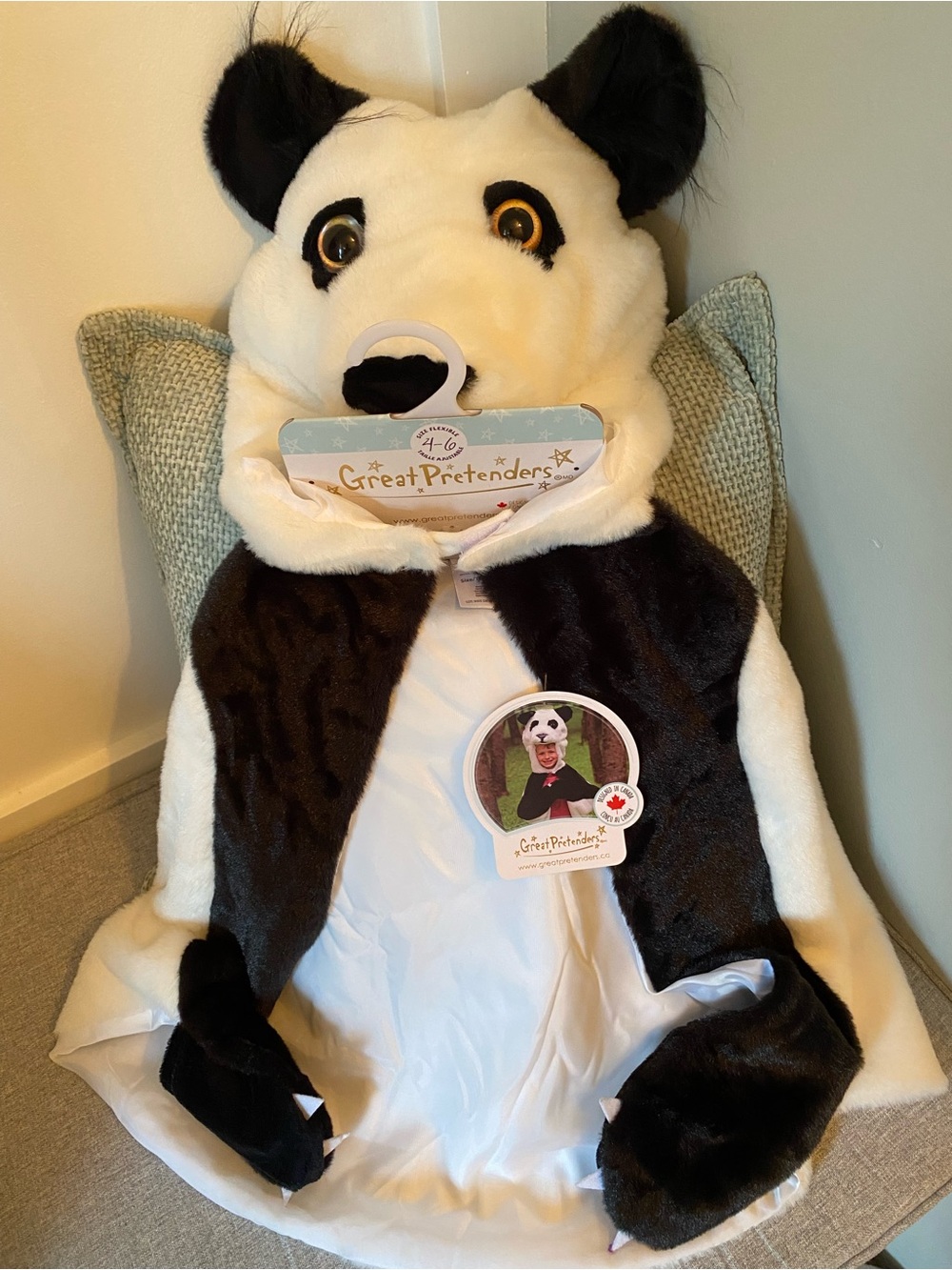 Panda Costume Cape for Kids - Black & White